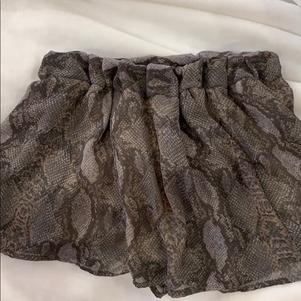 Snake print flowy shorts. Size S but fits smaller